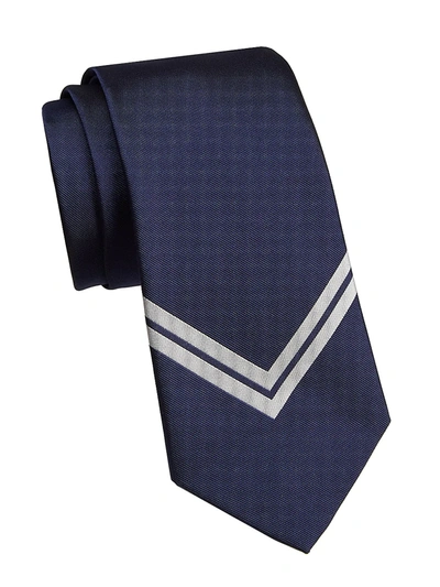 Ralph Lauren Monogram Silk Tie In Navy