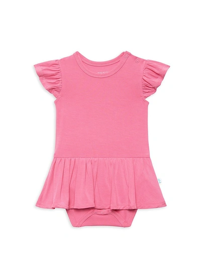Posh Peanut Baby Girl's Pink Lemonade Ruffled Cap-sleeve Twirl-skirt Bodysuit