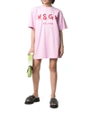 MSGM T-SHIRT DRESS WITH PRINT