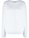 Acne Studios Logo Sweatshirt Pale Blue In Blue