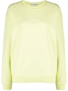 Acne Studios Yellow Fleece Logo Sweatshirt In Yellow