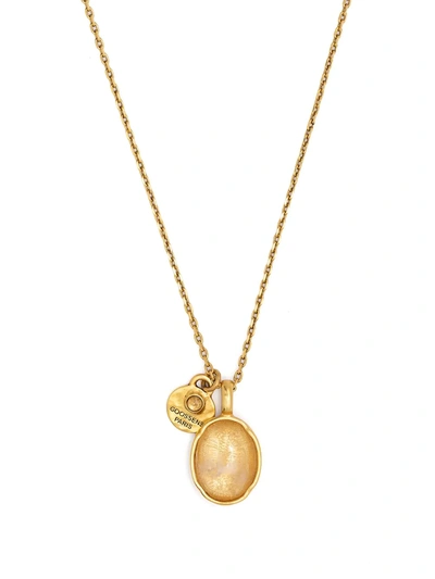 Goossens Talisman Cabochon Necklace In Gold