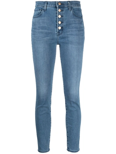 J Brand Cropped Skinny Jeans In Blue