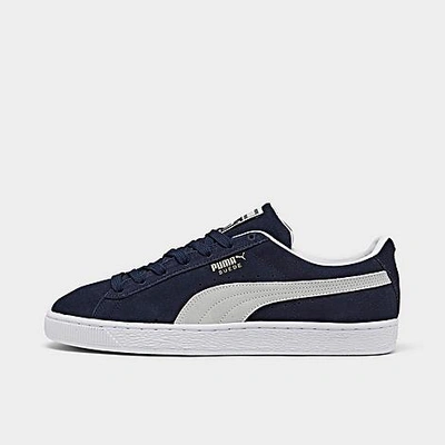 Puma Suede Classic 21 Casual Shoes In Navy/ White