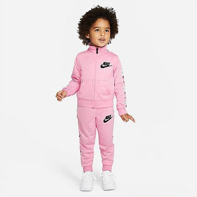 Nike Babies'  Girls' Toddler Heart Taping Tricot Tracksuit In Pink