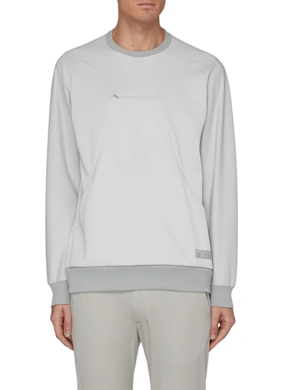 Attachment Zip Chest Sweatshirt In Grey