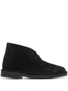 Clarks Black Suede Desert Boots