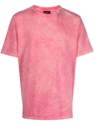 Diesel 酸洗t恤 In Pink