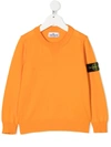 STONE ISLAND JUNIOR BADGE COTTON SWEATSHIRT