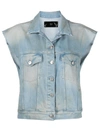 3x1 Susan Sleeveless Denim Jacket In Blue