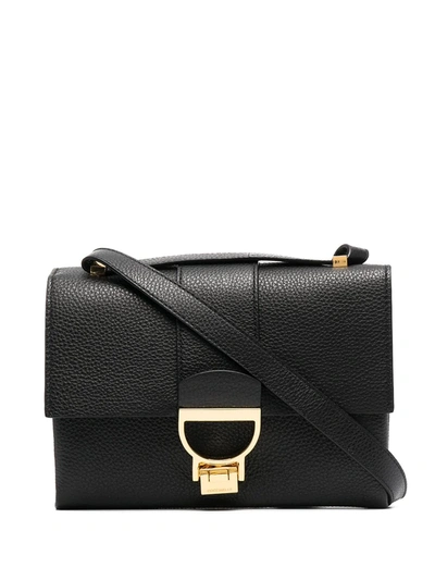Coccinelle Arlettis Leather Crossbody Bag In Black