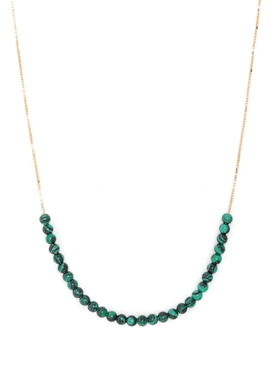 Bottega Veneta Beaded Chain Necklace In Gold