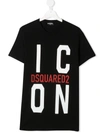 Dsquared2 Icon Logo Print T-shirt In Black