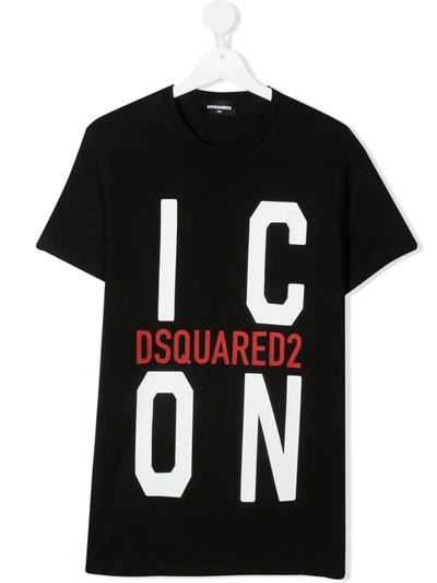 Dsquared2 Black D2kids Icon T-shirt