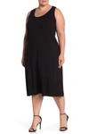 Philosophy Apparel Scoop Neck Midi Knit Tank Dress In Black