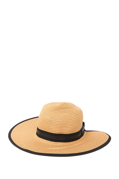 Vince Camuto Face Framer Straw Hat In Tan