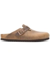 Birkenstock Tabacco Leather Classic Slip-on Shoes
