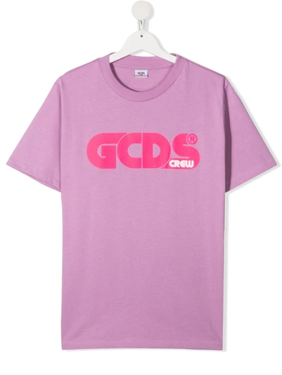 Gcds Teen Logo-print T-shirt In Purple