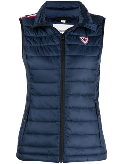 Rossignol High-neck Padded Gilet In Blue