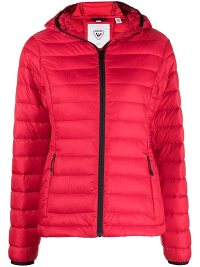 Rossignol Lightweight Hooded Puffer Jacket In Red