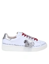MOA MASTER OF ARTS MOA SNEAKERS IN LEATHER WITH GLITTER DETAIL,MC457