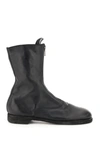 GUIDI FRONT ZIP LEATHER BOOTS,11779845