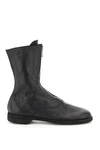 GUIDI FRONT ZIP LEATHER ANKLE BOOTS,11779836