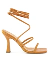 ALDO CASTAGNA LISA CAMEL LEATHER SANDALS,LISA CAMEL