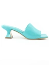 ALDO CASTAGNA MEGA TURQUOISE LEATHER SANDAL,MEGA TURCHESE