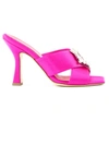 ALDO CASTAGNA GIULIA FUCHSIA SATIN SANDAL,GIULIA95 FUXIA