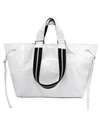 ISABEL MARANT WHITE LEATHER BIG TOTE WARDY BAG,PP001800M004M 20WH