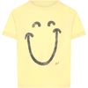 BOBO CHOSES YELLOW T-SHIRT FOR KIDS WITH LOGO,11778816