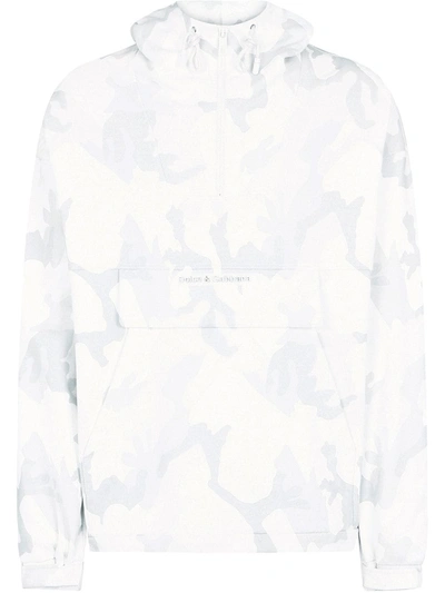 Dolce & Gabbana Jersey Hoodie With Camouflage Print In Azure