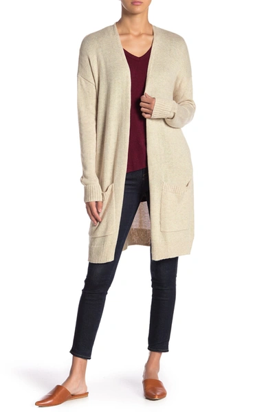 Abound Long Knit Cardigan In Beige Oatmeal Heather