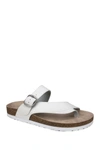 White Mountain Footwear Carly Leather Footbed Sandal In White