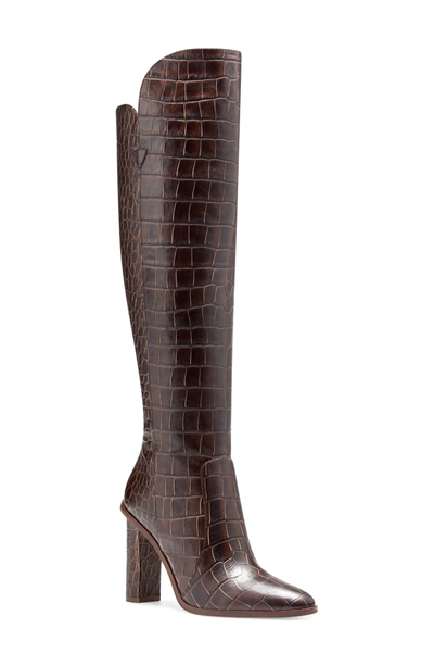 Vince Camuto Palley Knee High Boot In Brown Leather