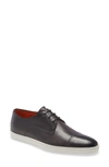 Santoni Durbin Derby Sneaker In Grey/ Grey