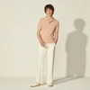 Sandro Fine Knit Polo Shirt With Short Sleeves In Pink