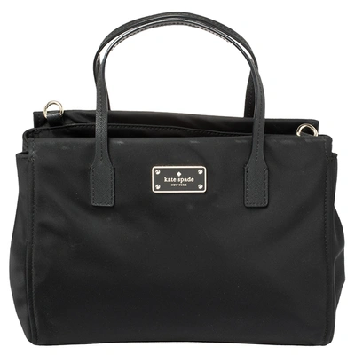 Pre-owned Kate Spade Black Nylon And Leather Avenue Tote