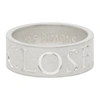 RAF SIMONS SILVER ARCHIVE REDUX ENGRAVED 'CLOSER' RING