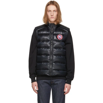 Canada Goose 黑色 Crofton 羽绒马甲 In Carbon