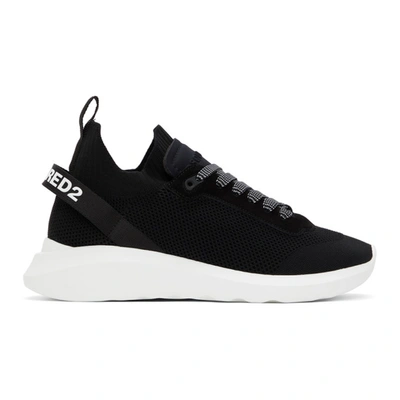 Dsquared2 Speedster Sneakers In Technical Fabric In Black,white