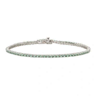 Hatton Labs Ssense Exclusive Green Tennis Bracelet In Mint Green