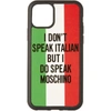 MOSCHINO BLACK ITALIAN SLOGAN IPHONE 11 PRO CASE