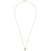 Dsquared2 Jesus Crystal Chain Necklace In Gold