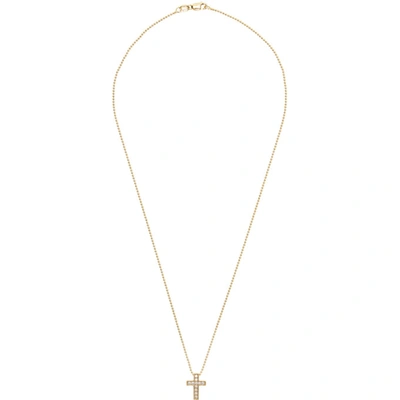 Dsquared2 Jesus Crystal Chain Necklace In Gold | ModeSens
