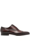 Magnanni Caoba Distressed Oxford Shoes In Brown