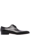 Magnanni Negro Leather Oxford Shoes In Black