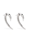 Shaun Leane 18kt White Gold Hook Diamond Earrings In Silver
