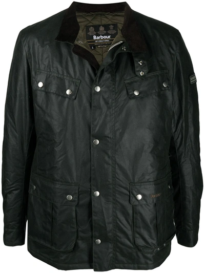 Barbour Duke Waxed Jacket In Green